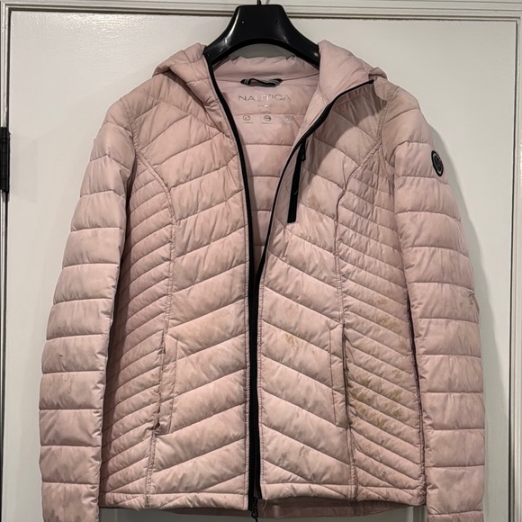 🔵 Nautica Women's Pink Puffer Jacket Size Small - Picture 1 of 13